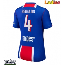 Paris Saint-Germain Lucas Beraldo #4 Replica Home Shirt Ladies 2026-27 Short Sleeve